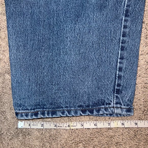 VTG Men's Levi's Silver Tab Purple Tag Baggy Light Blue Denim 36x33 Made in USA - Picture 10 of 10